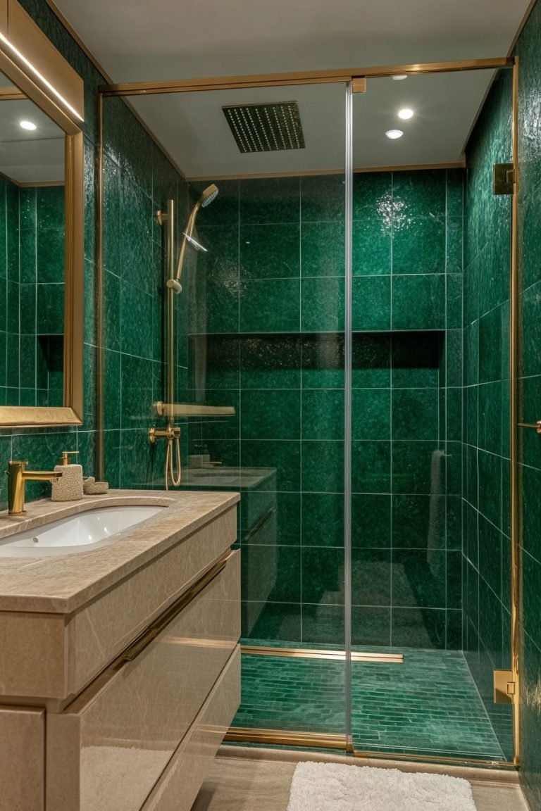 29 Emerald Green And Gold Bathroom Ideas For A Luxurious Space