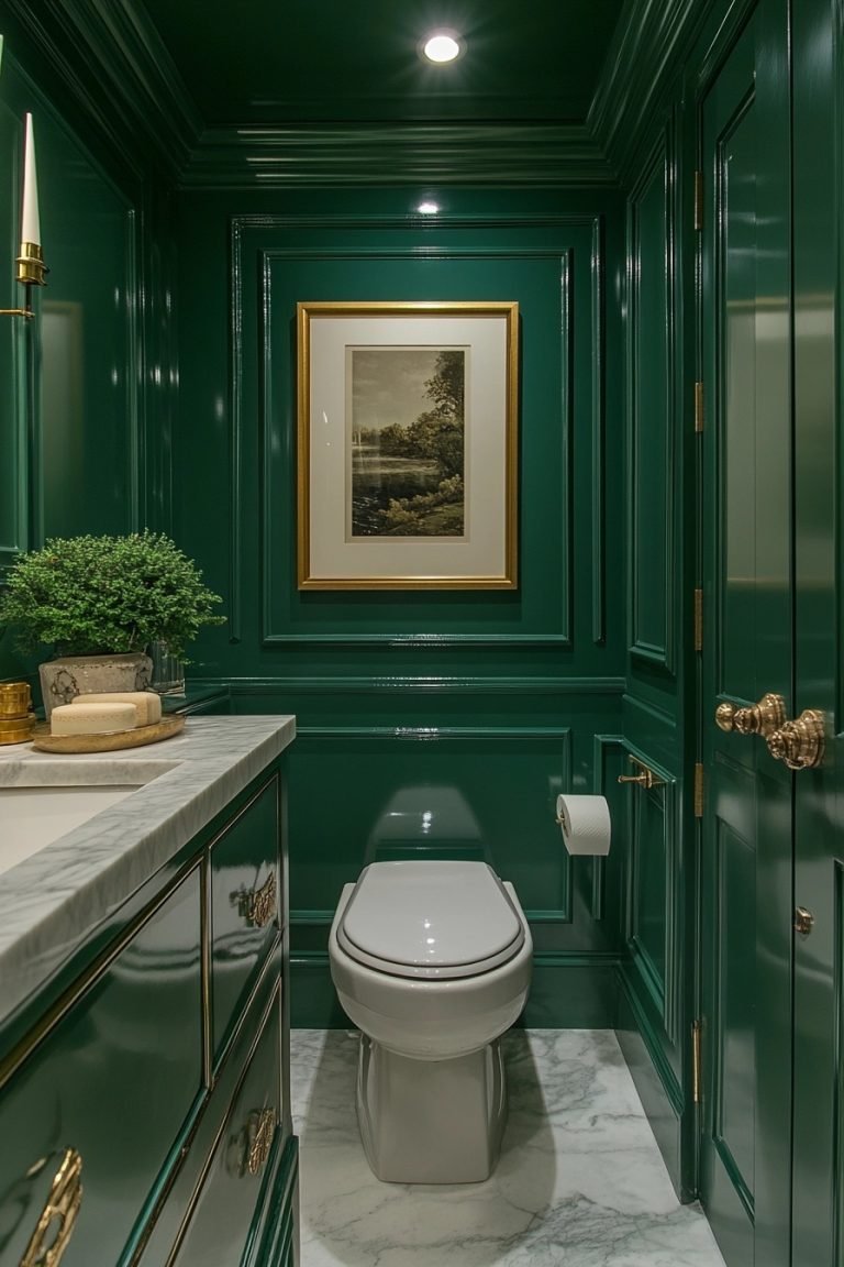 29 Emerald Green And Gold Bathroom Ideas For A Luxurious Space ...