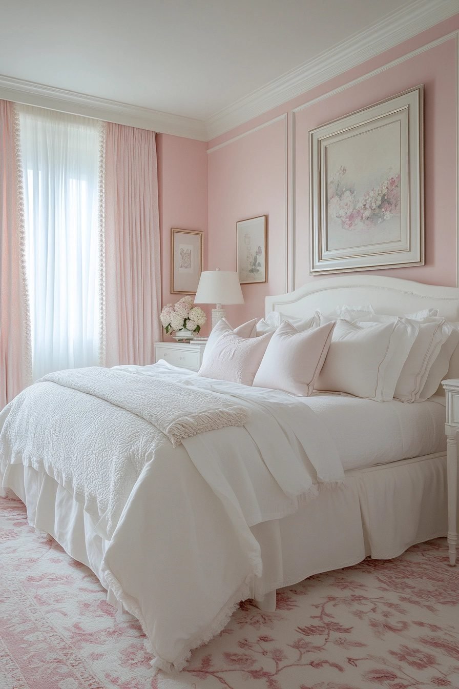 29 Pink And White Bedroom Ideas For A Soft And Elegant Look - Courtneys ...