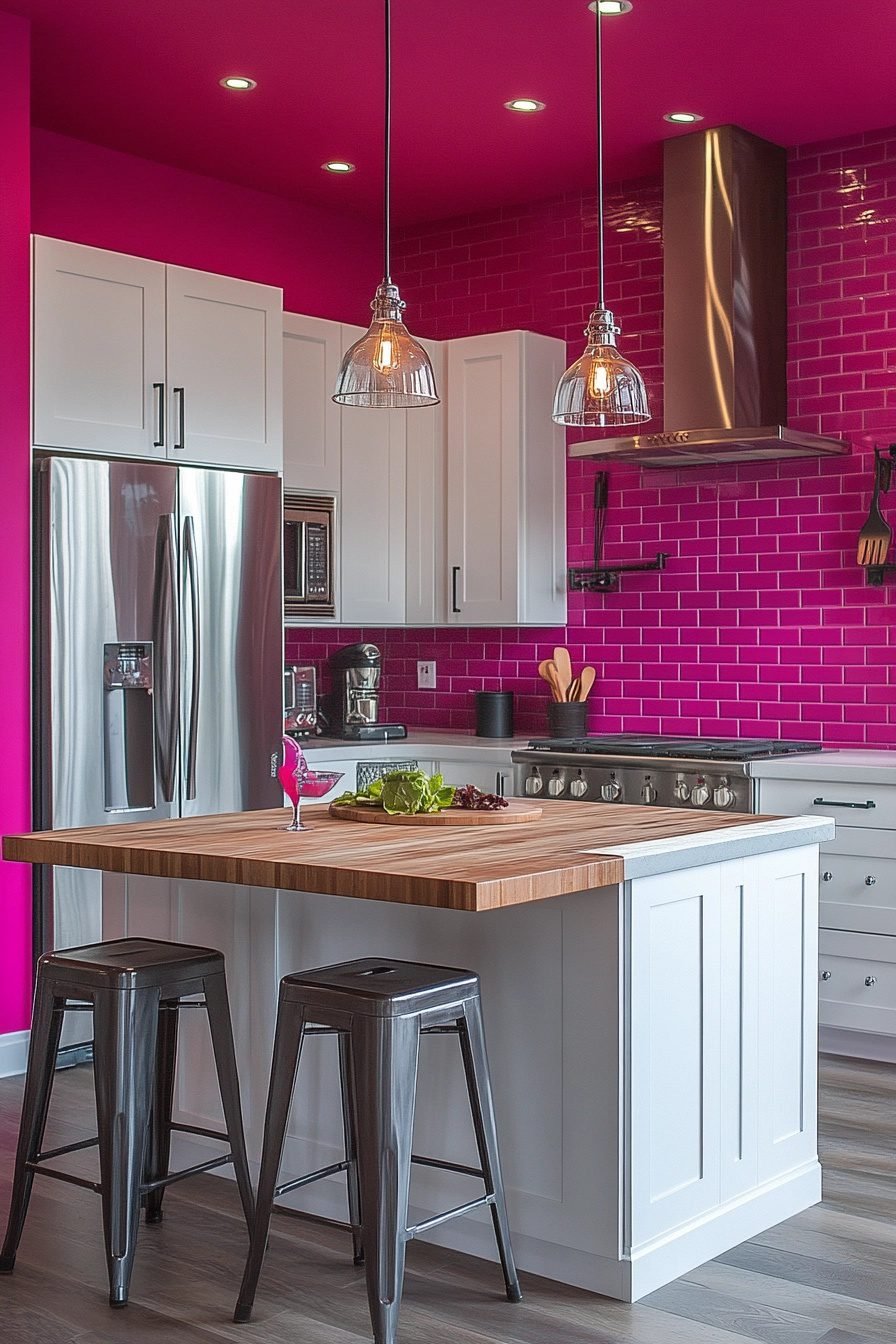 Pink Kitchen Real 29 Pink Kitchen Ideas To Brighten Up Your Cooking Area - Courtneys World