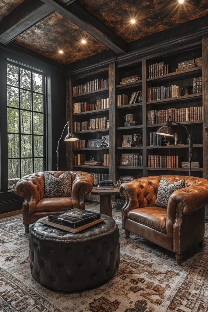 Refined Rustic Industrial Lounge