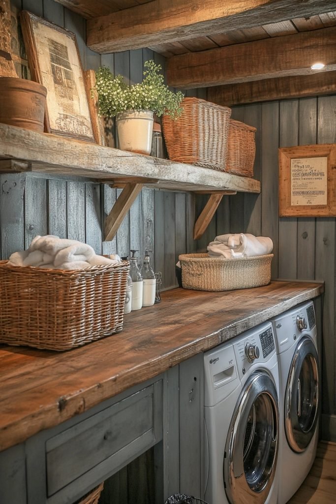 Rustic Country Laundry Room