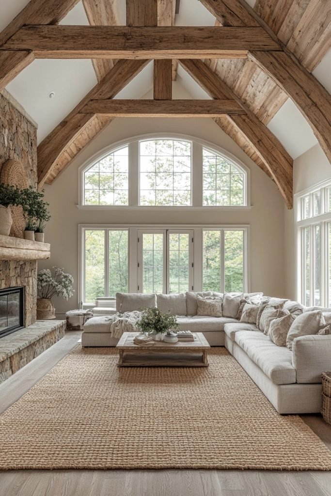 Rustic Wood Beam Elegance