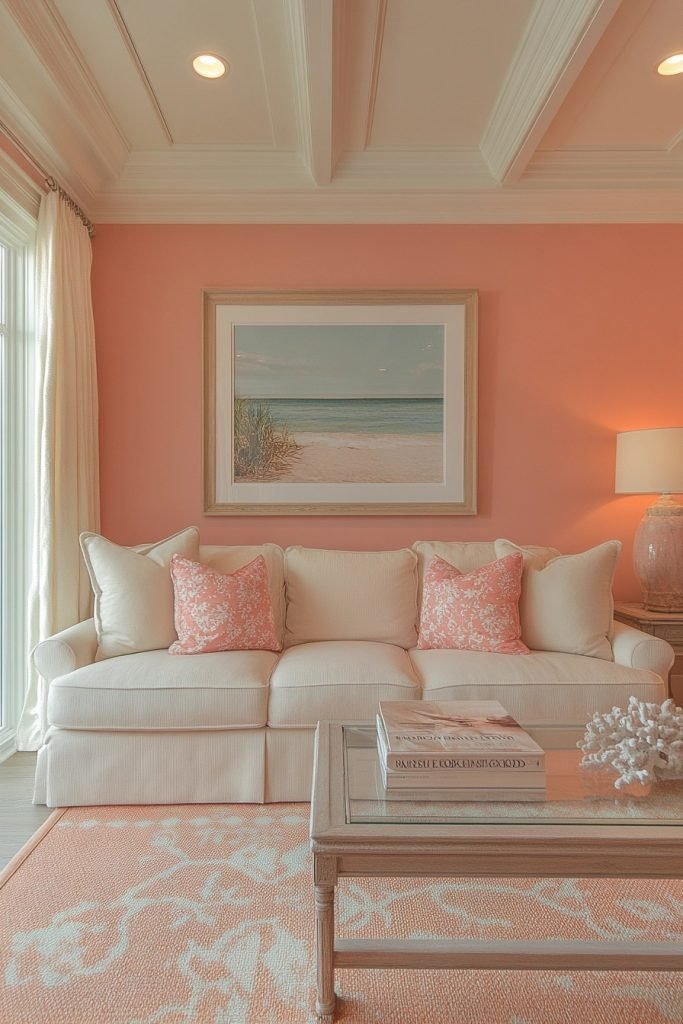 Salmon Splendor Sitting Room