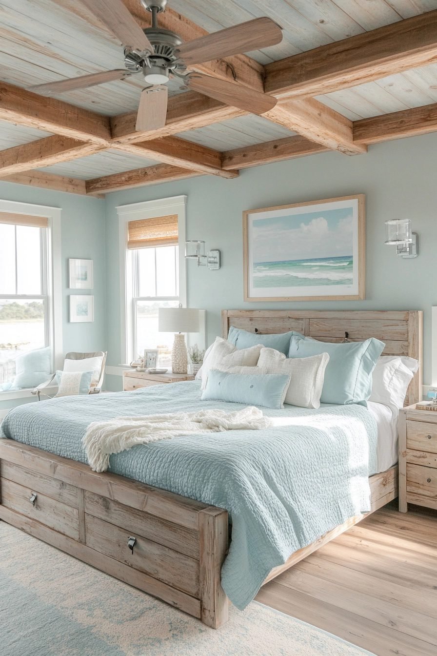 29 Coastal Farmhouse Bedroom Ideas For A Cozy Coastal Retreat ...