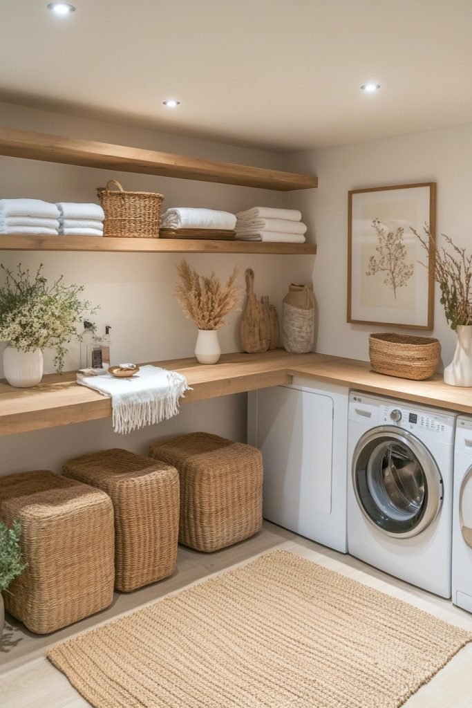 Scandinavian-Style Laundry Space