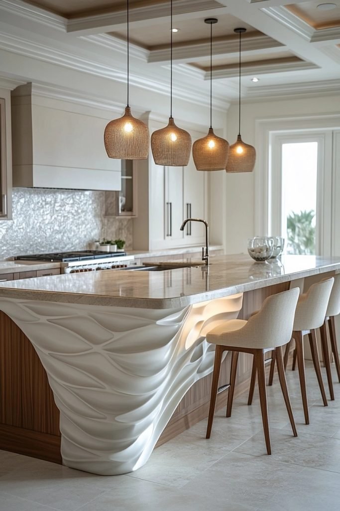 Sculptural Serenity Snack Space