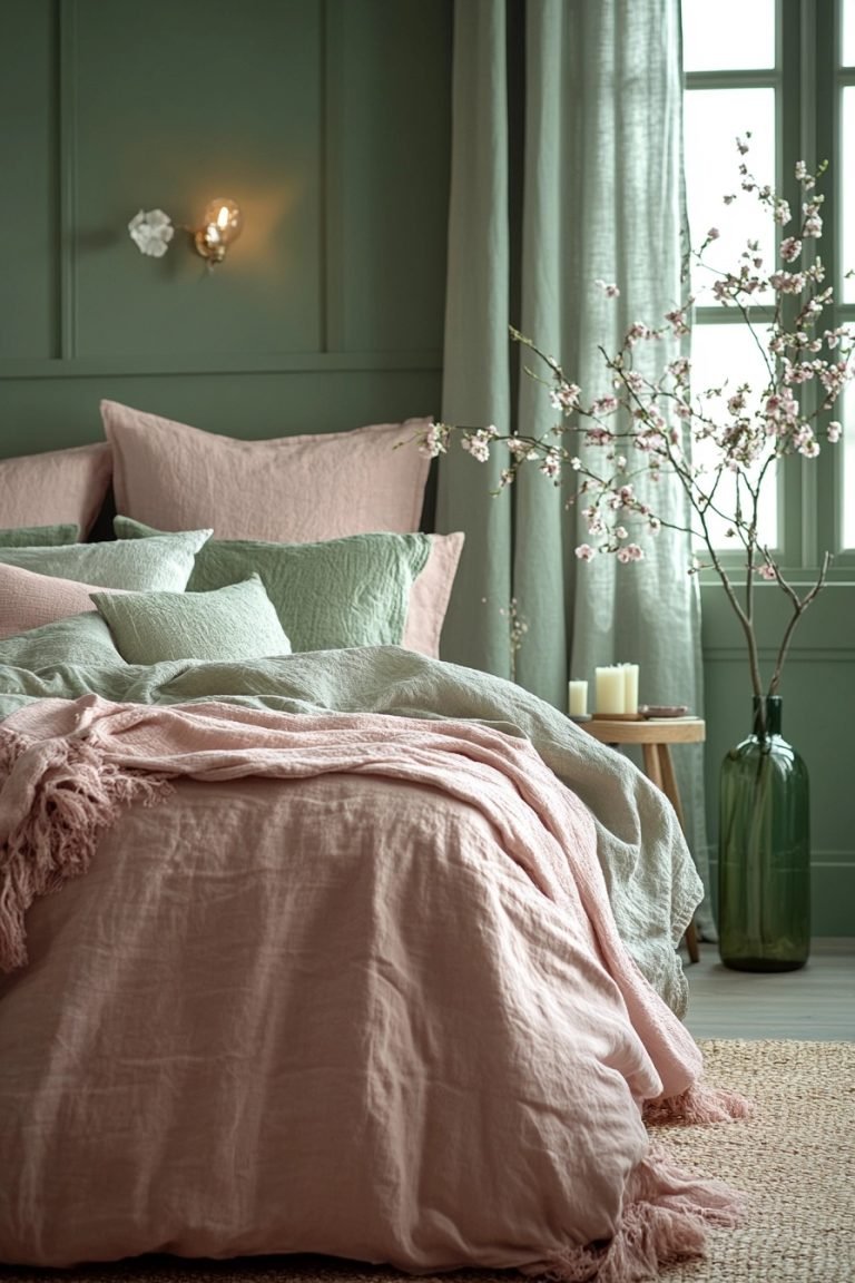 29 Green And Pink Bedroom Ideas For A Chic And Trendy Vibe - Courtneys World