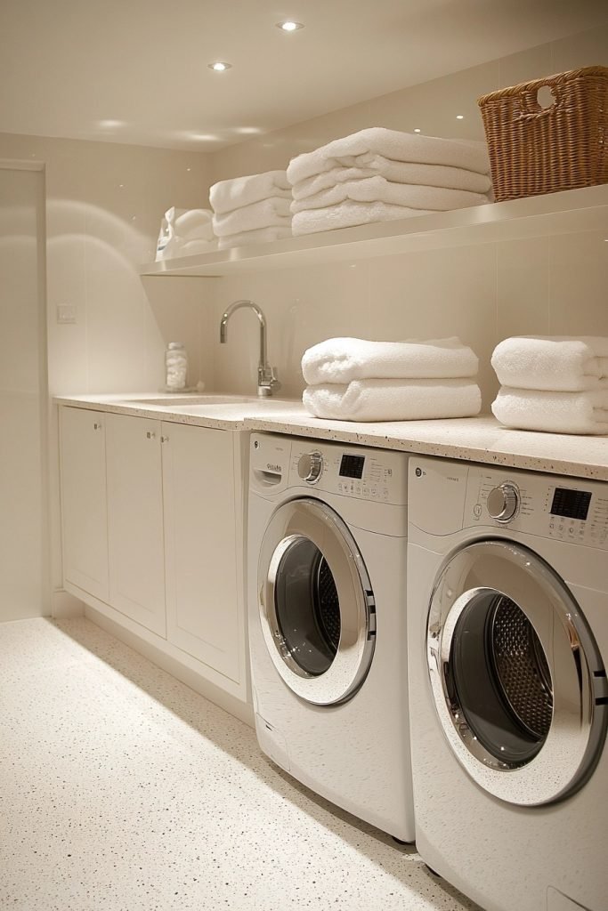 Simple and Clean Laundry Area