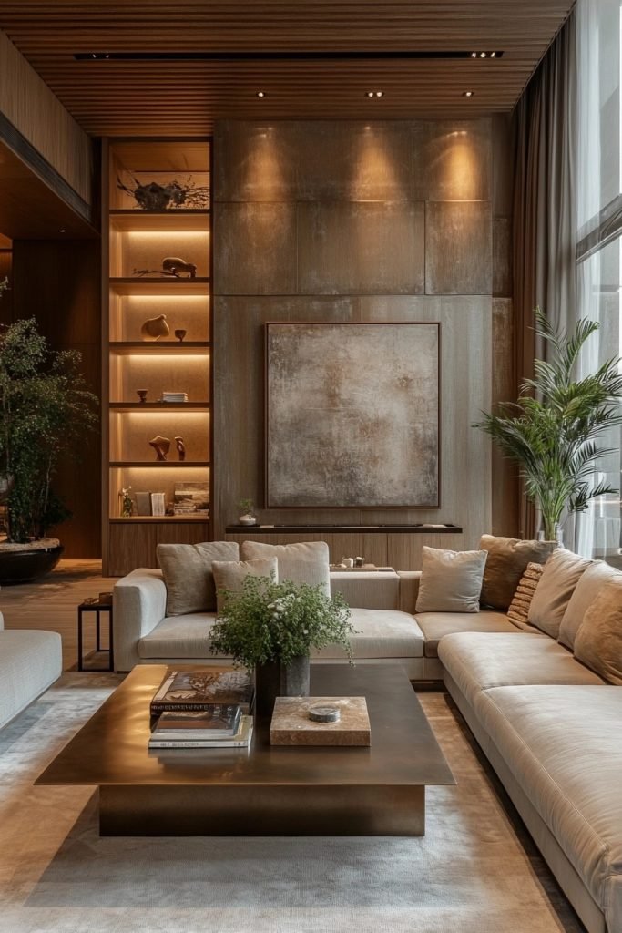 Sleek Steel Farmhouse Living Space