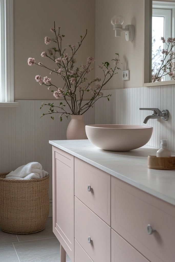 Soft Tone Minimalistic Bathroom