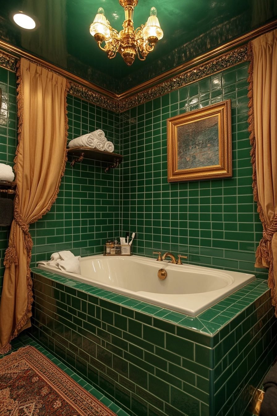 29 Emerald Green And Gold Bathroom Ideas For A Luxurious Space