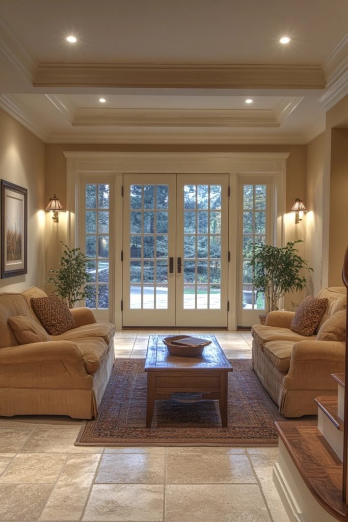 Sophisticated Study Walkout Basement