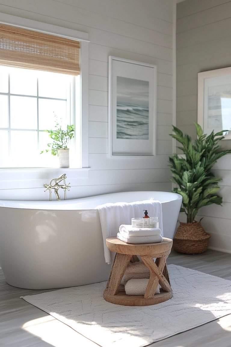29 Coastal Farmhouse Bathroom Ideas To Create A Serene Oasis