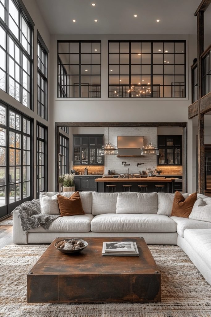 Spacious Industrial Farmhouse