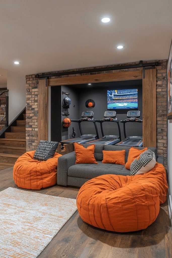 Sporty Haven Walkout Basement