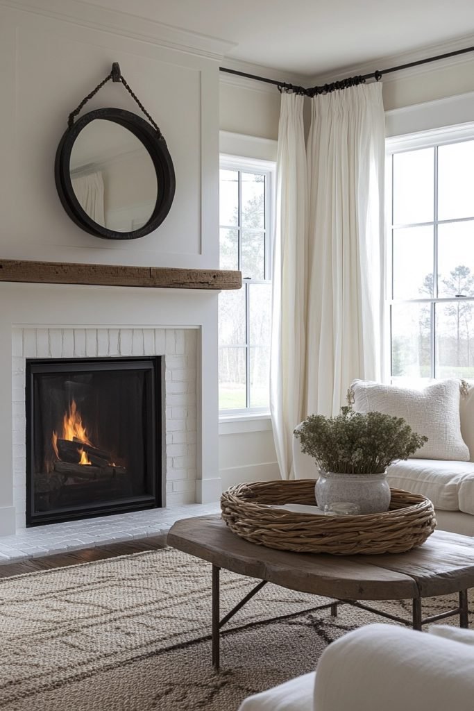 Stylish Steel Farmhouse Living Room