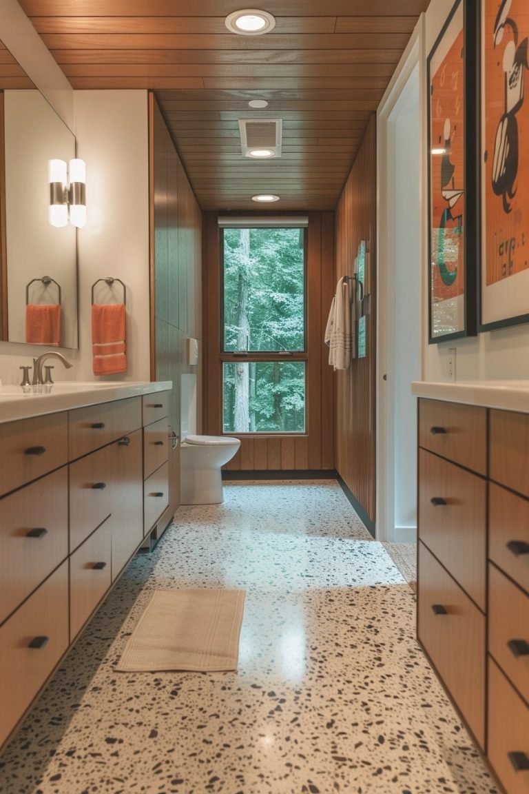 29 Mid Century Modern Bathroom Ideas You'll Love - Courtneys World