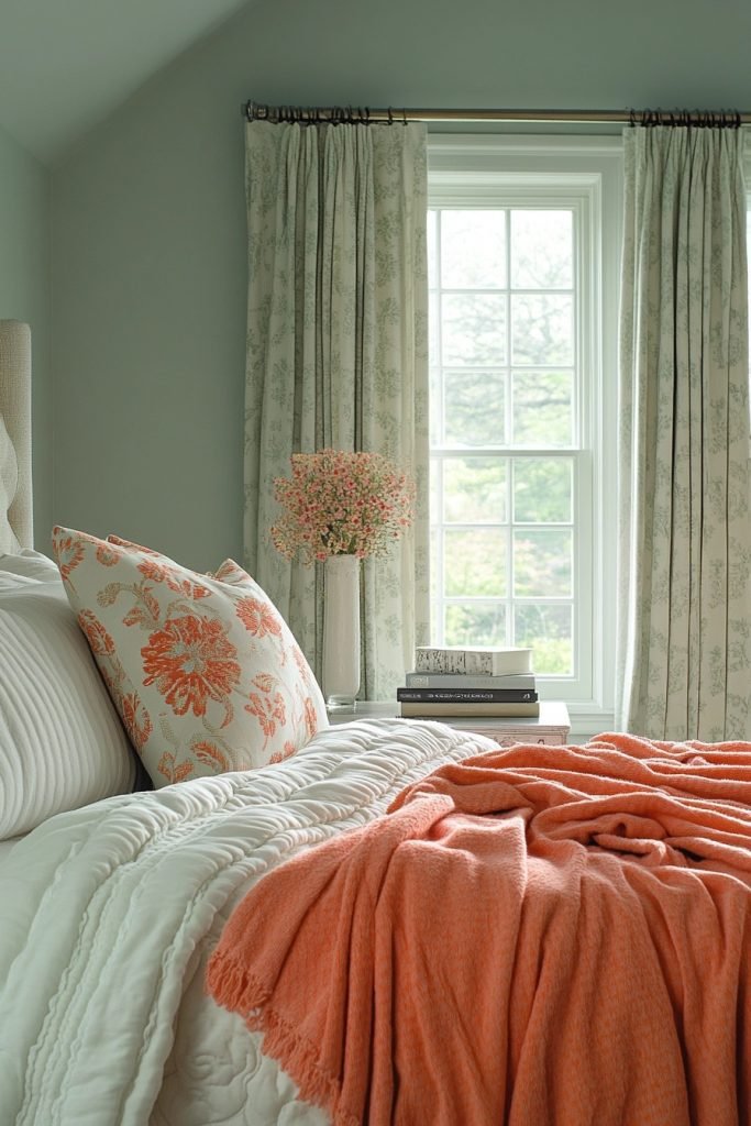 Understated Peach and Sage