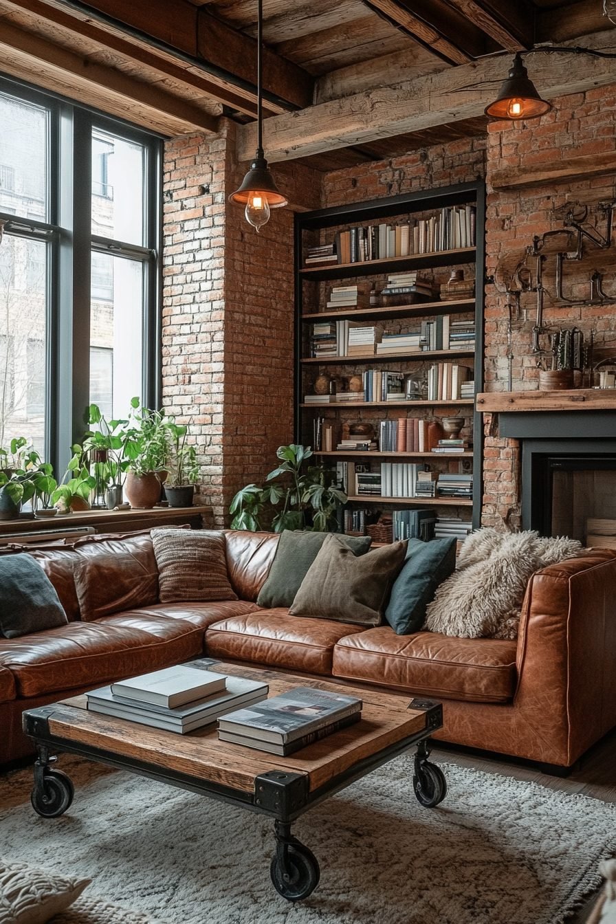 29 Industrial Farmhouse Living Room Ideas For A Unique Touch ...