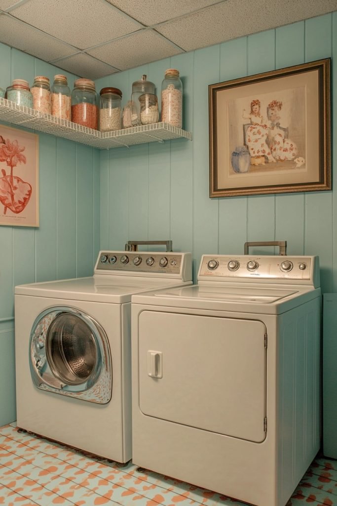 Vintage-Inspired Laundry Room