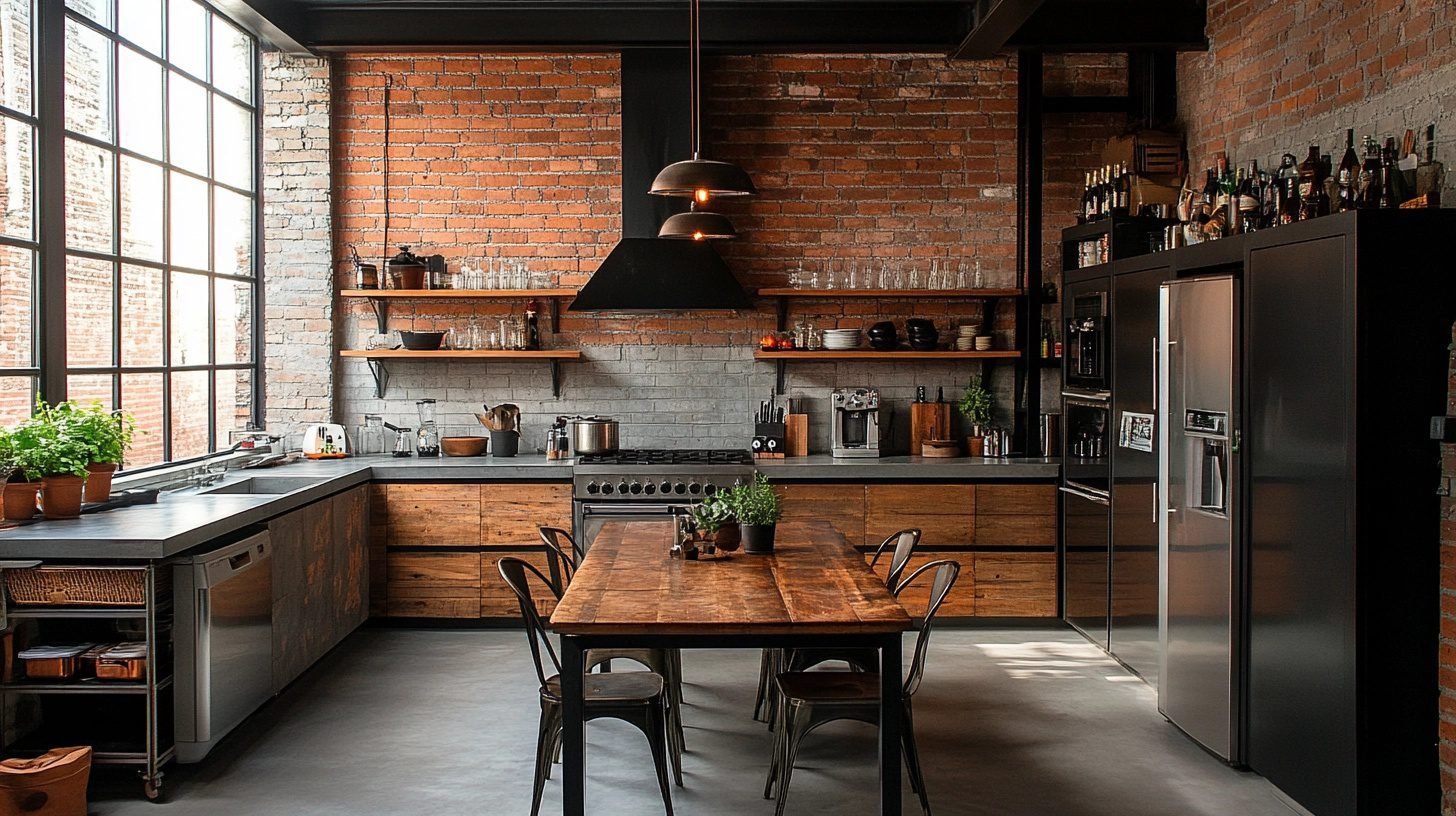 29 Industrial Farmhouse Kitchen Ideas For A Rustic Charm - Courtneys World