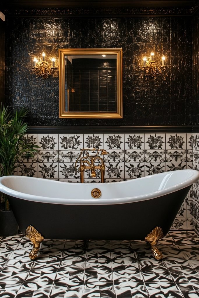 Art Deco Inspired Loft Bathroom