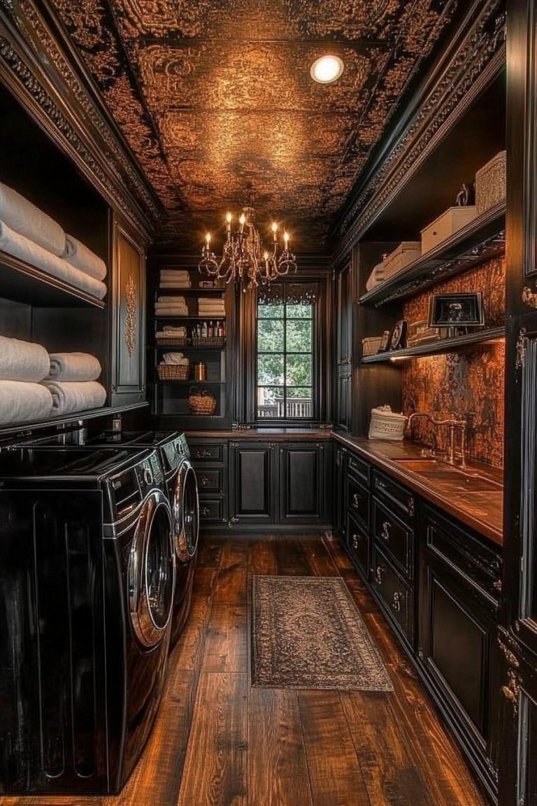 29 Western Gothic Laundry Room Ideas For A Dramatically Stylish Spin ...