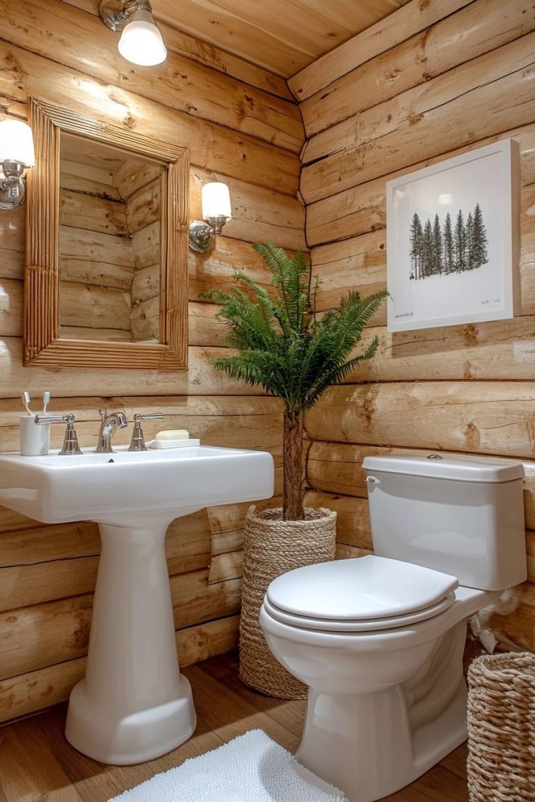 29 Small Log Cabin Interior Bathroom Ideas For A Perfectly Cozy Upgrade