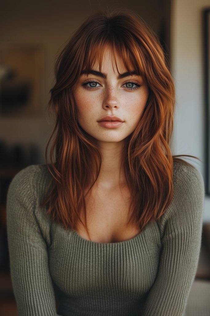 Blunt Lob with Curtain Bangs