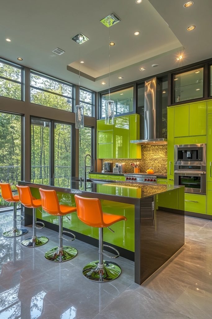Bright Green Energy Kitchen