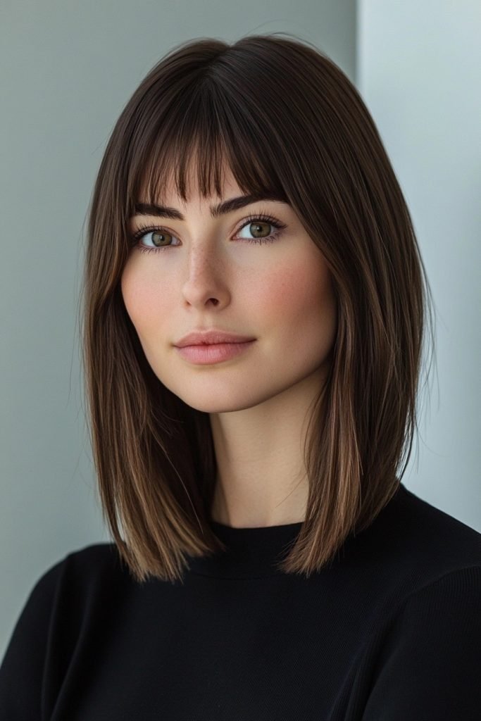 Classic Bob with Curtain Bangs