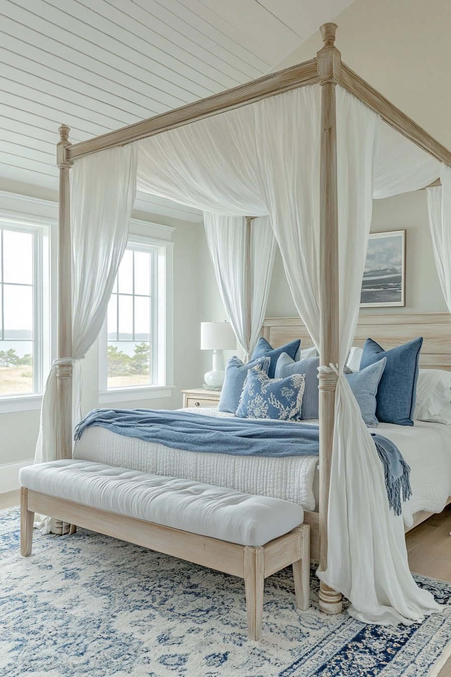 29 Coastal Farmhouse Bedroom Ideas For A Dreamy Seaside Retreat ...