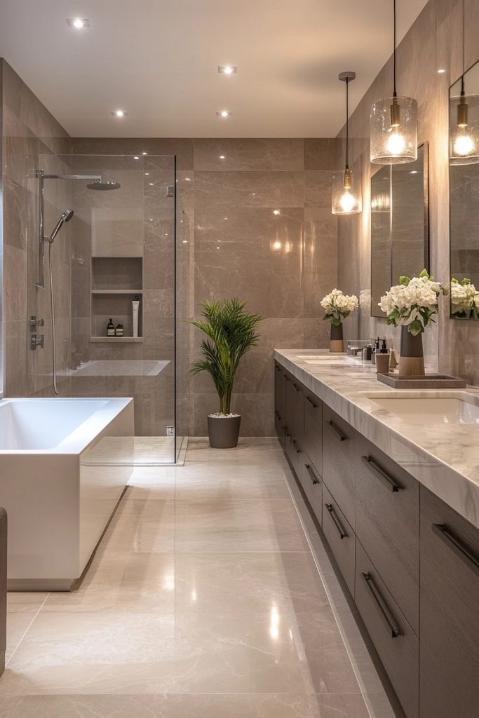 Contemporary Elegance Loft Bathroom