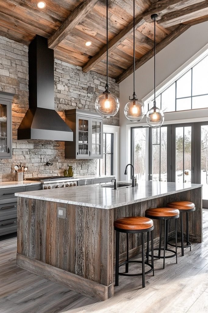Contemporary Rustic Blend Kitchen
