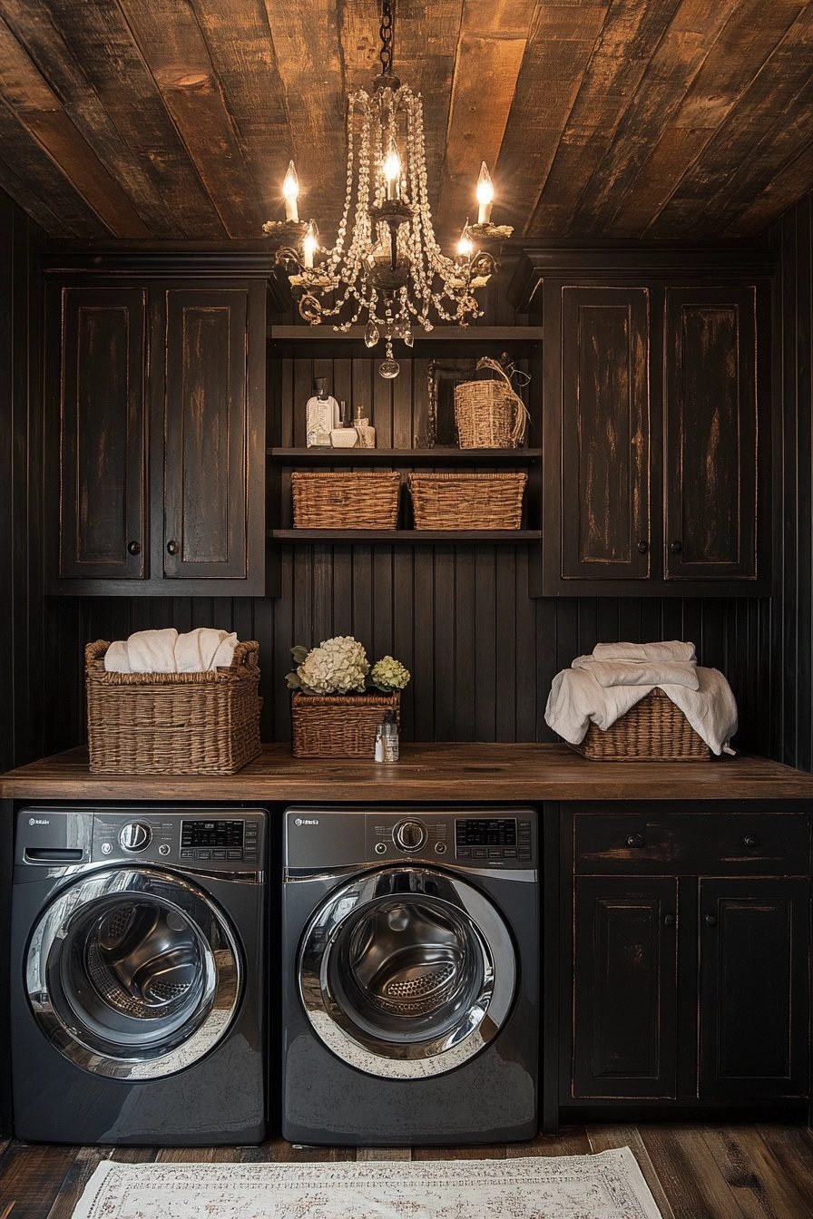 29 Western Gothic Laundry Room Ideas For A Dramatically Stylish Spin ...