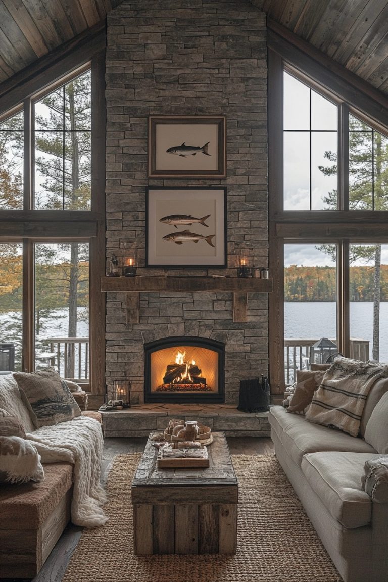 29 Small Fishing Cabin Interior Ideas To Create The Ultimate Fisherman ... - Keeper Hunting Ideas Salmon Small Home Interior
