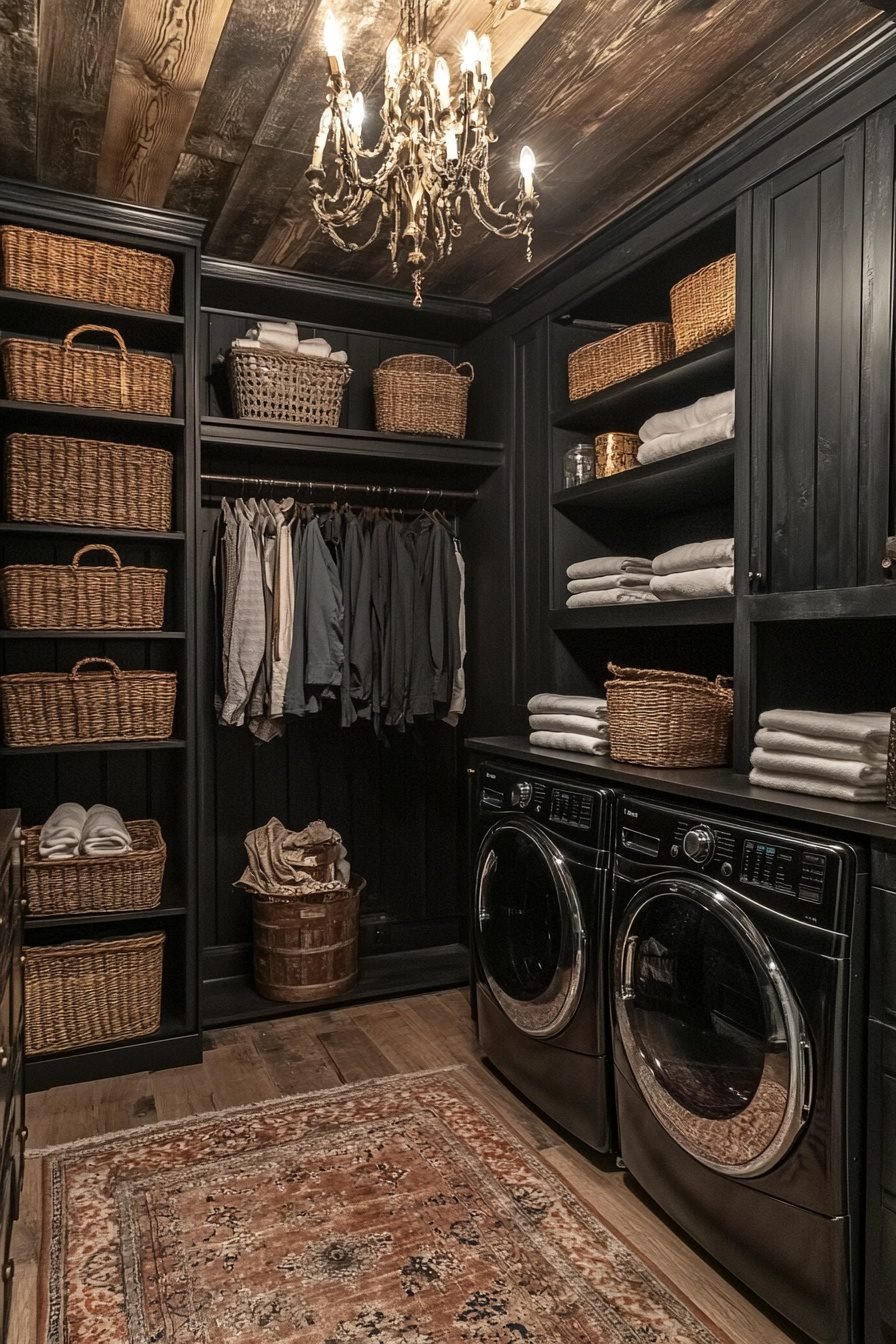 29 Western Gothic Laundry Room Ideas For A Dramatically Stylish Spin ...