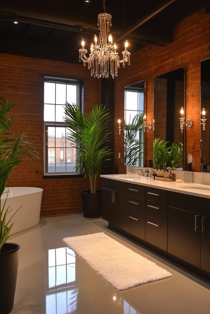 High Ceiling Loft Bathroom