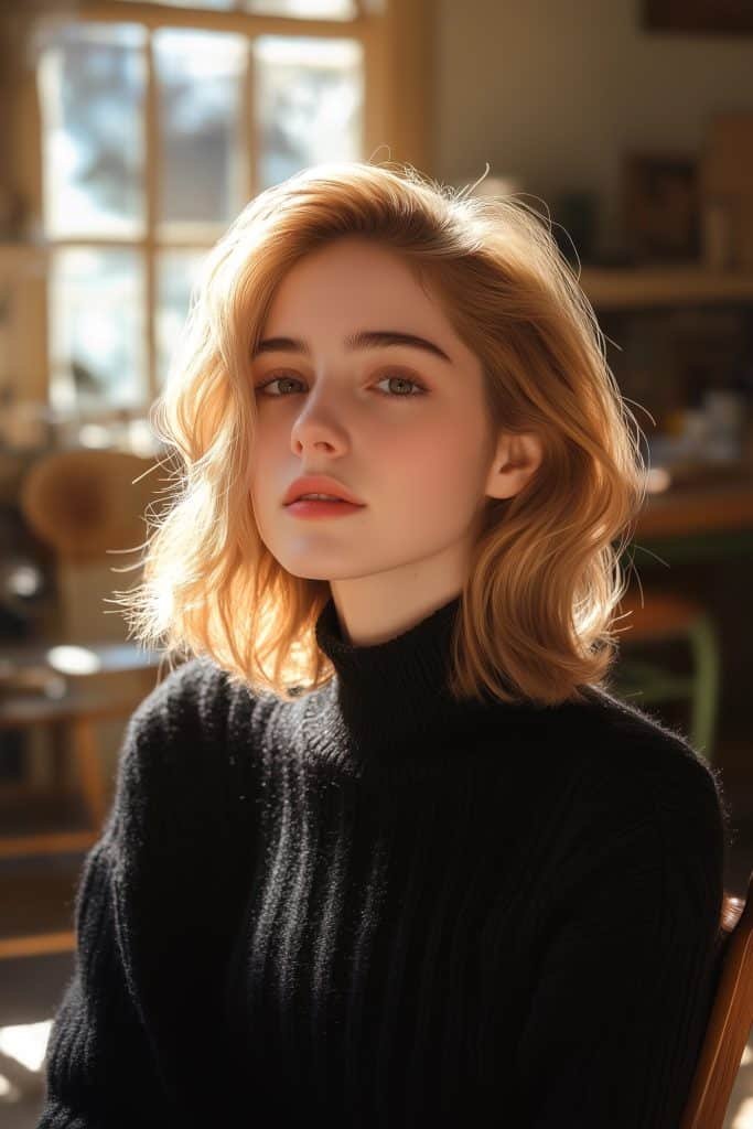 Layered Bob with Curtain Bangs