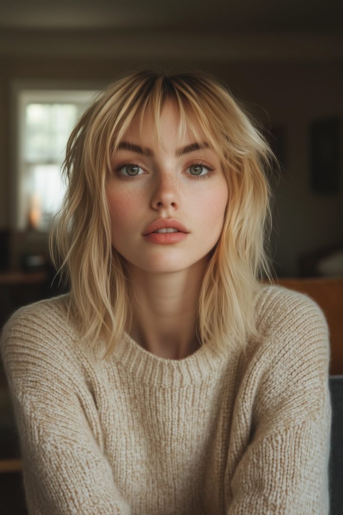 Layered Bob with Curtain Bangs