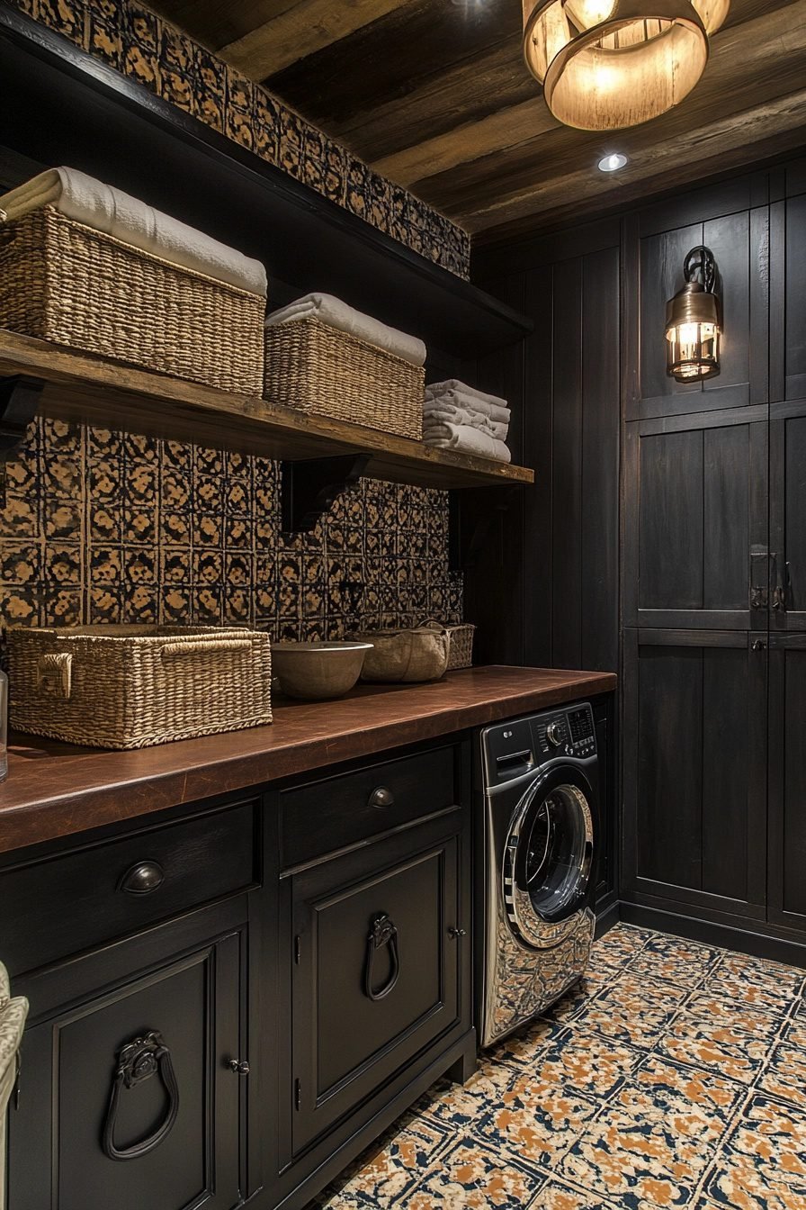 29 Western Gothic Laundry Room Ideas For A Dramatically Stylish Spin ...