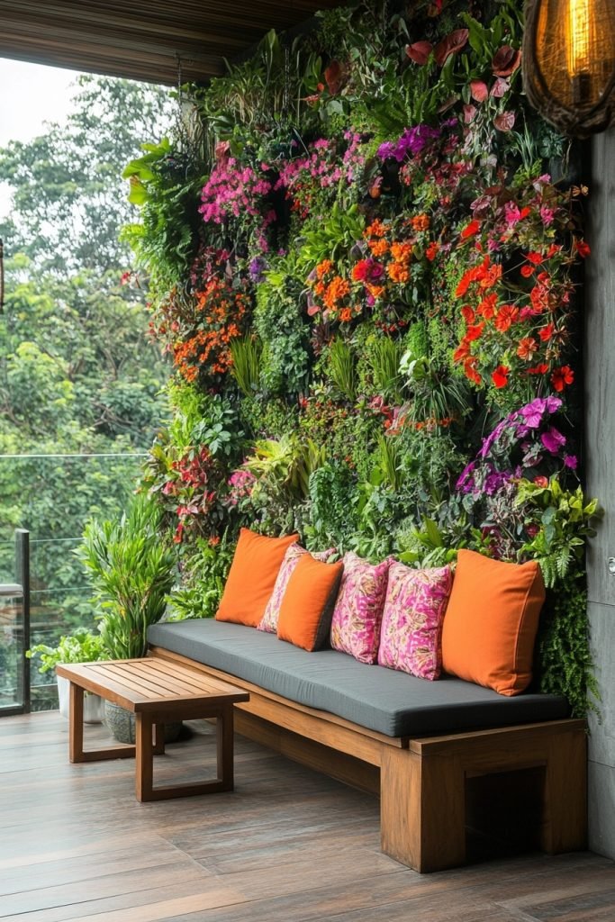 Lush Vertical Garden Wall