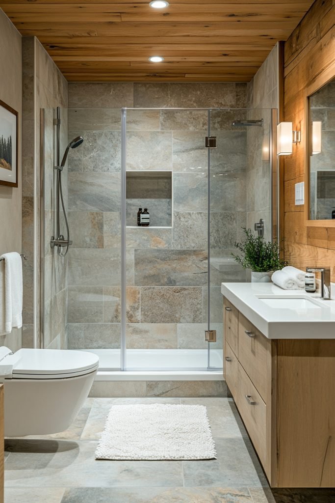 Minimalist Mountain Bathroom