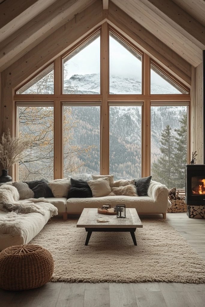 Minimalist Mountain Living Room