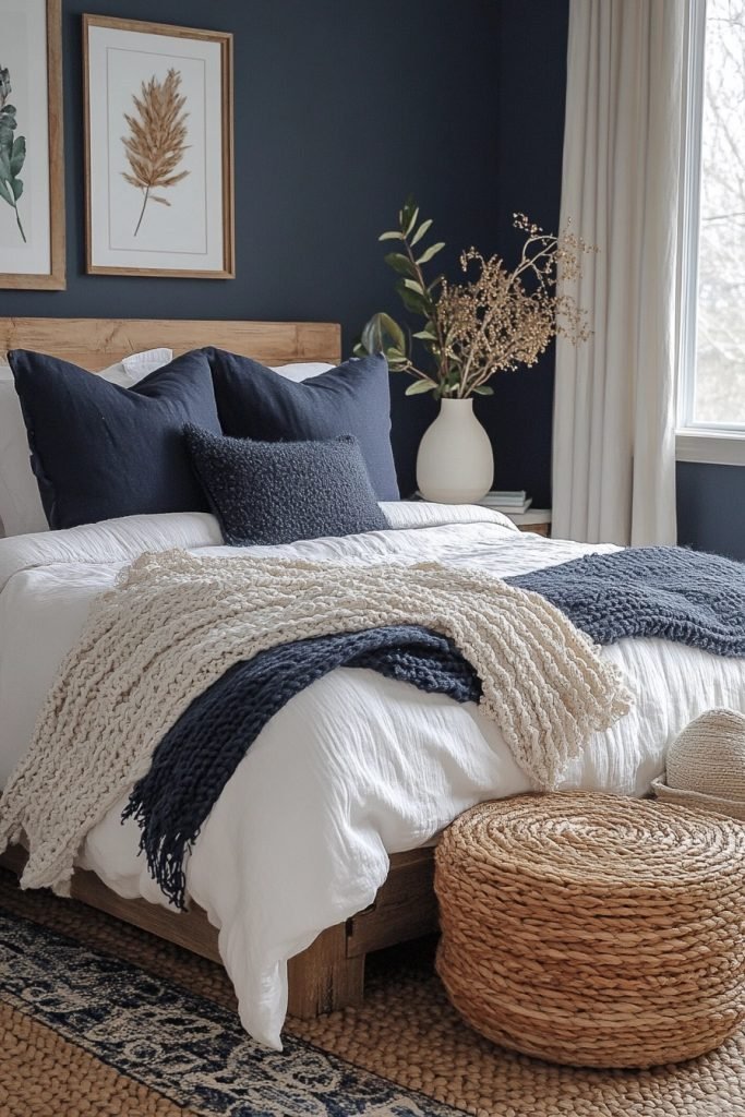 Minimalist Navy Boho Space