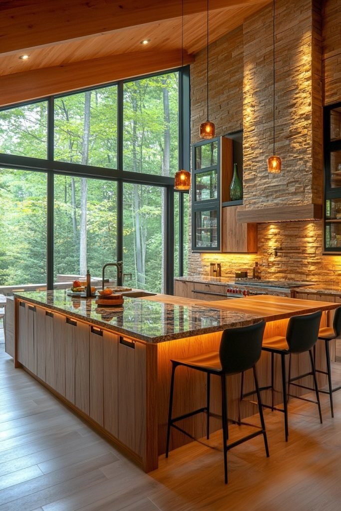 Modern Cabin Kitchen