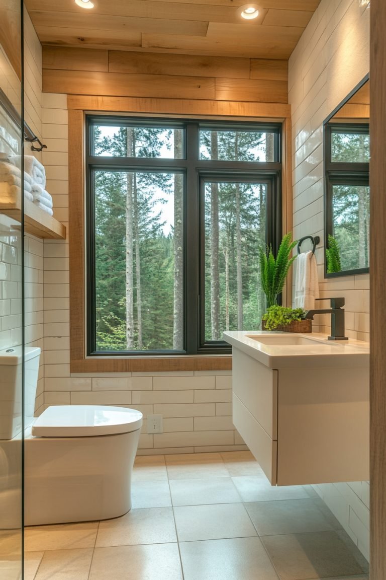 29 Small Log Cabin Interior Bathroom Ideas For A Perfectly Cozy Upgrade ...