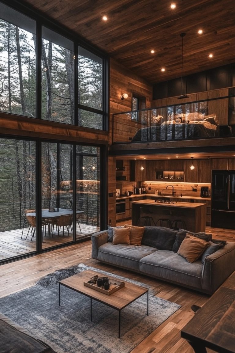 29 Small Cabin Interior With Loft Ideas For Smart Space-Saving ...
