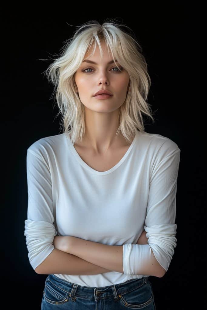 Modern Mullet with Curtain Bangs